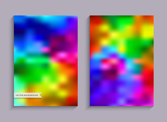 Blurred rainbow background. Layout book cover, Blurred rainbow background. Layout book cover, flyers, brochures, posters.  Business print template. Set backgrounds for creative design. A4 size.