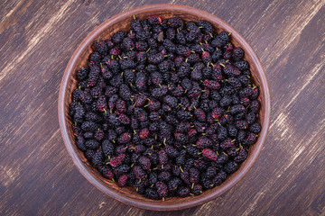 Mulberry in plate,