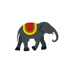 Elephant icon in flat style isolated on white background. Animal symbol