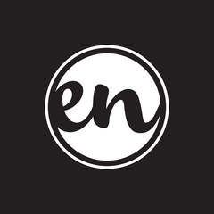 initial letter logo circle with ring