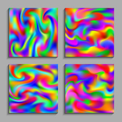 Blurred rainbow backgrounds. Layout book cover, flyers, brochures, posters.  Business print template. Set patterns for creative design