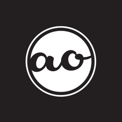 initial letter logo circle with ring