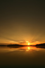 Fototapeta na wymiar Lake at Sunrise