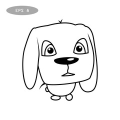 Cute dog vector character.
