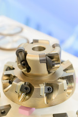 Modern milling cutter with indexable inserts.