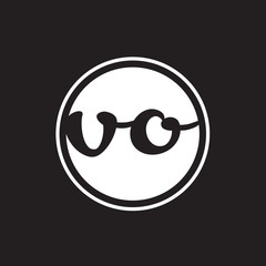 initial letter logo circle with ring