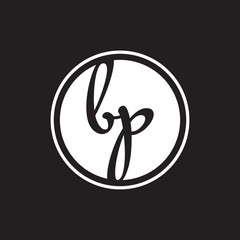 Obraz premium initial letter logo circle with ring