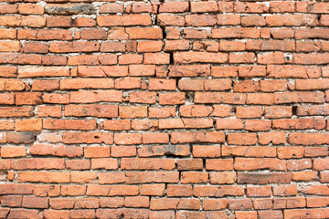 Obraz premium Old red brick wall background and texture