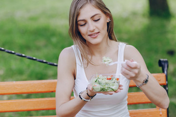 diet food beautiful girl