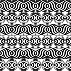 Design seamless monochrome waving pattern