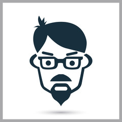 Scientist icon on the background