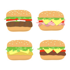 burger sandwich set