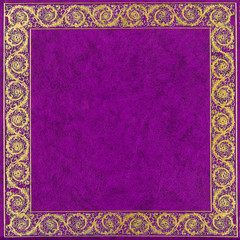 Violet and golden  leather cover