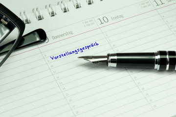 Ein Termin für Vorstellungsgespräch