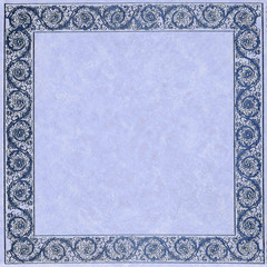 Blue and azure leather cover