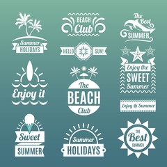 Logotipos y emblemas de verano