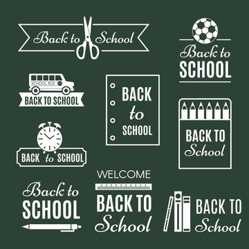 Logotipos e insignias de vuelta al colegio