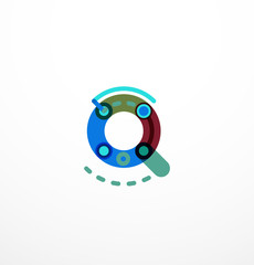 Obraz premium Linear letter concept
