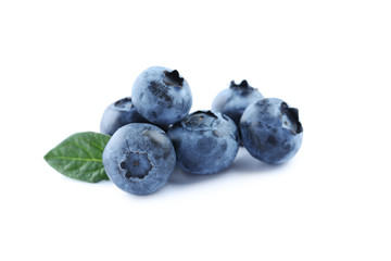 Tasty blueberries isolated on a white