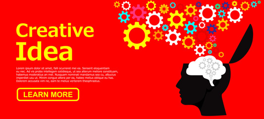 Creative idea, concepts. Flat design.