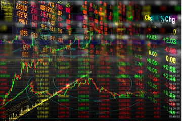 Obraz premium stock exchange graph background