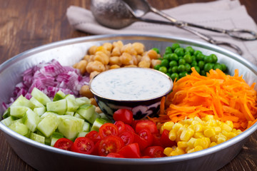 Ingredients for salad