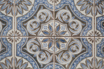 Detail of some typical portuguese tiles