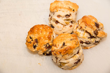  Fruit scone isolated on white background