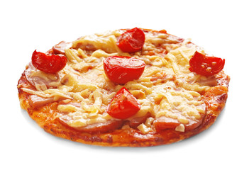 Tasty pizza, isolated on white