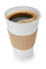 Cup of coffee, isolated on white