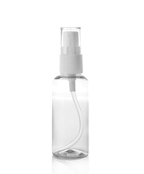 Cosmetic spray bottle isolated on white