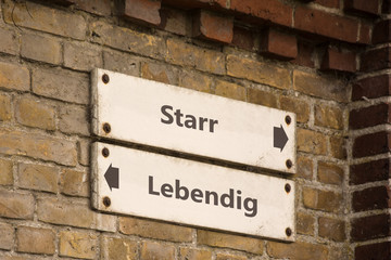 Fototapeta premium Schild 100 - Lebendig