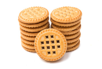 Sandwich biscuits, filled with chocolate