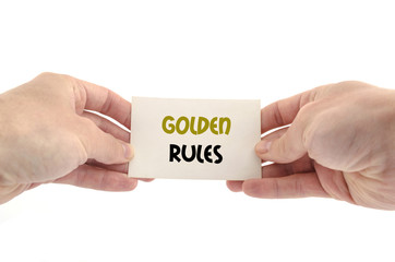 Golden rules text concept