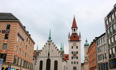Fototapeta na wymiar Munich, Germany, old town's architecture