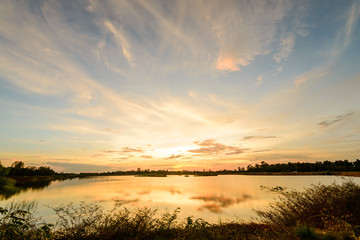 colorful sky at sunset background