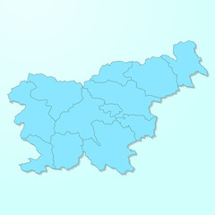 Fototapeta na wymiar Slovenia blue map on degraded background vector