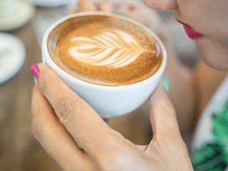 delicious coffee  in the morning, sweet and tasty food for break time, chocolate and cup cake.