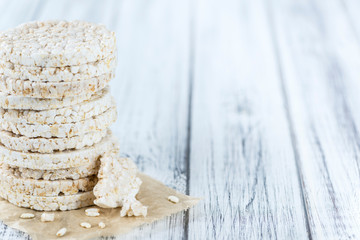 Portion of Rice Cakes