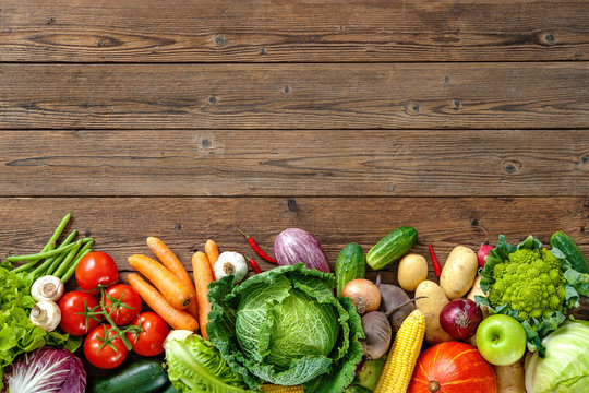 Fototapeta Assortment of  fresh vegetables