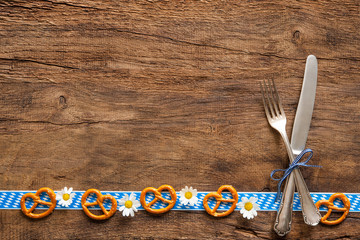 Bavarian background with copy space for Oktoberfest