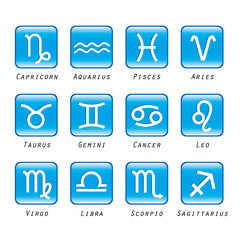 Zodiac stylized sign Horoscope icon Logo Button Website Vector