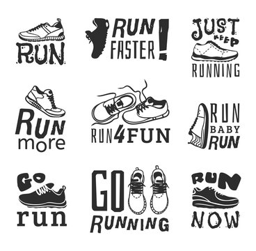 Run sport motivation vector