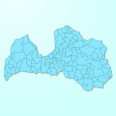 Latvia blue map on degraded background vector