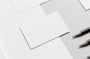 Branding / Stationery Mock-Up - White - Letterhead (A4), Business Cards (85x55mm)