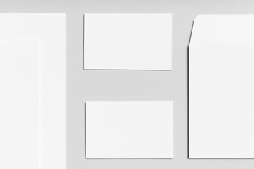 Branding / Stationery Mock-Up - White - Letterhead (A4), DL Envelope, Business Cards (85x55mm)