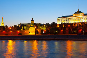 Fototapeta na wymiar Moscow Kremlin in night