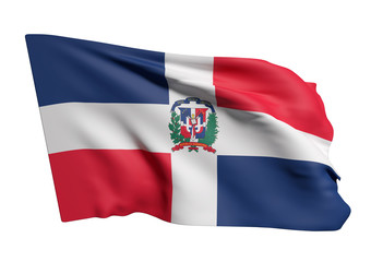 Dominican Republic flag waving