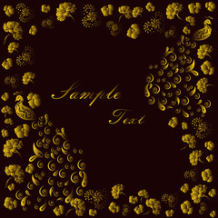 peacock template gold