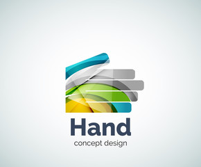 Hand logo template